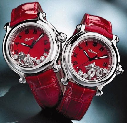 kırmızı modern bayan saat modelleri
