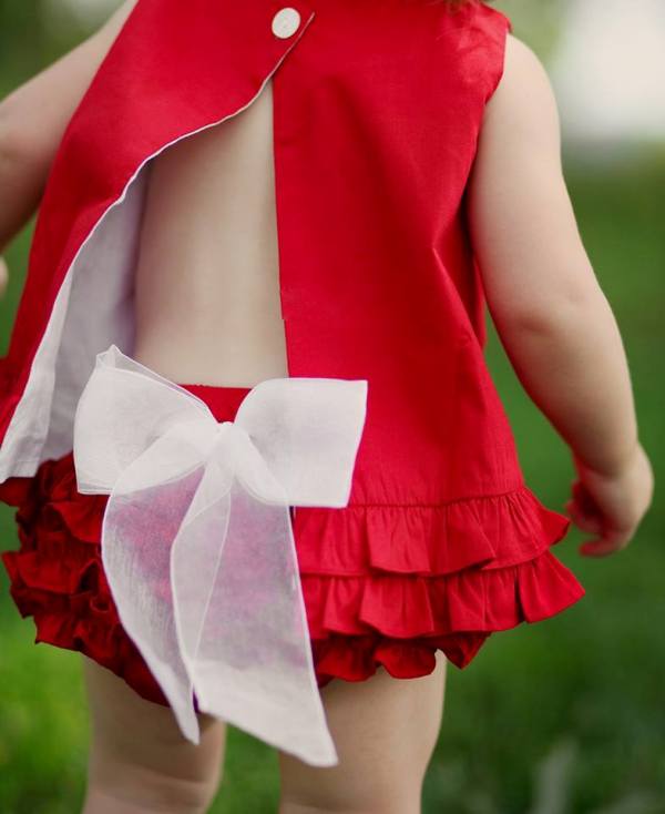 modern kırmızı bebek elbisesi modelleri