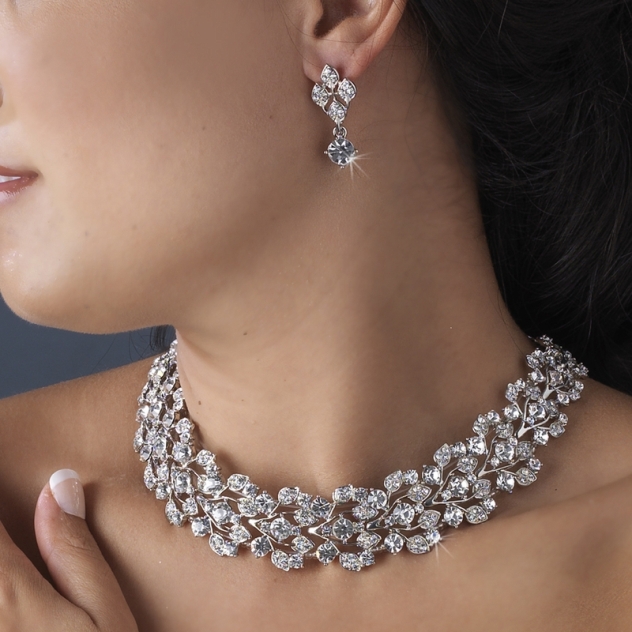 swarowski taşlı modern takı seti çeşitleri