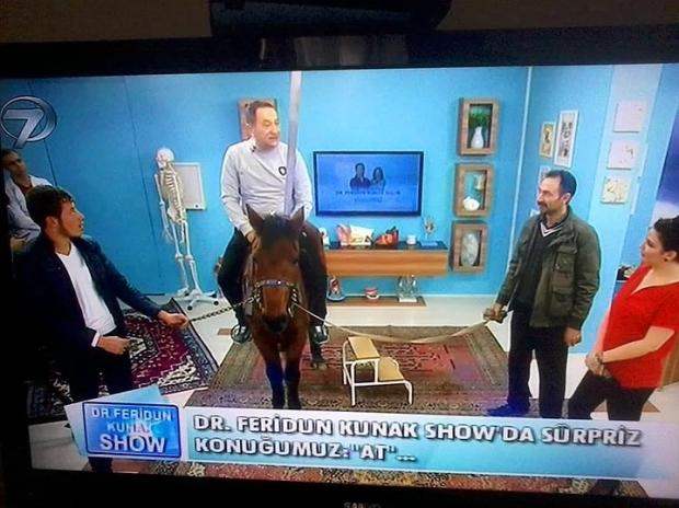 Programın sürpriz konuğu at olunca